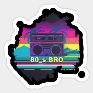 80s bro Sticker